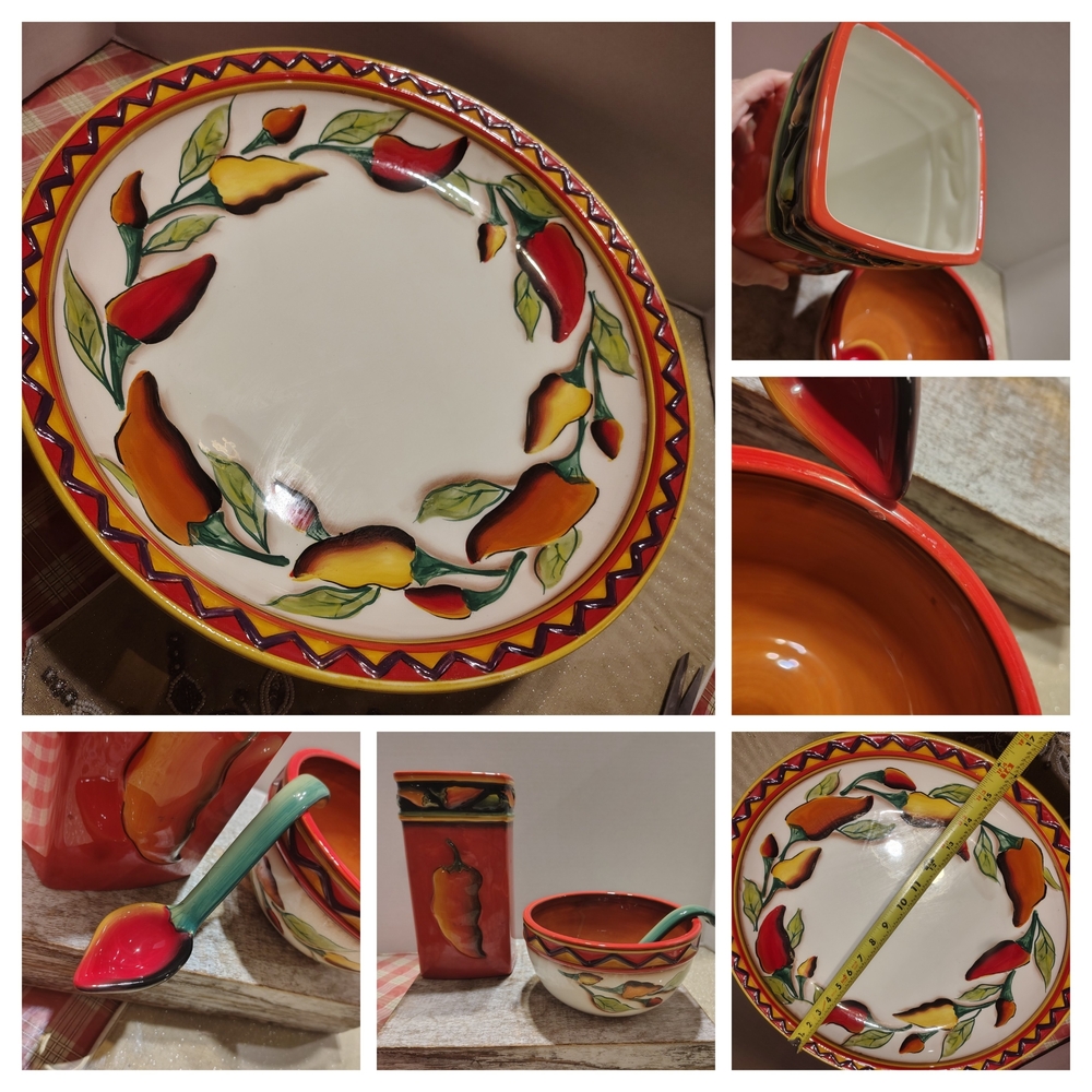Chili Pepper Design Serving Set C3